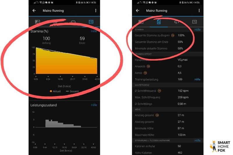 Измеренный уровень выносливости.